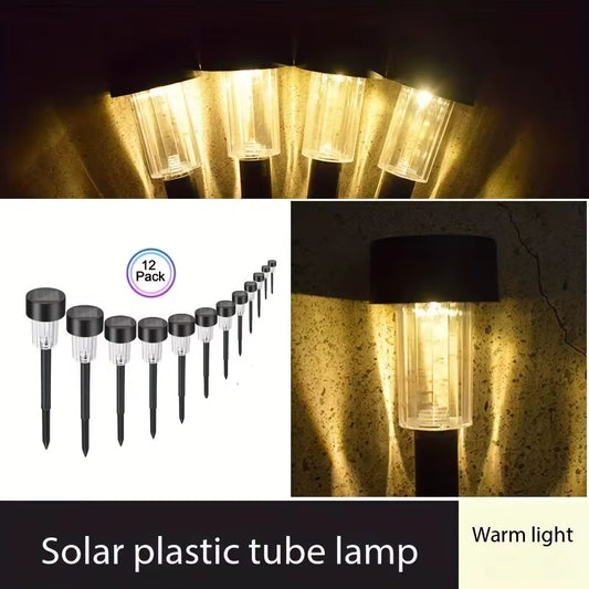 12 Pack Solar Outdoor Lights Solar Garden Light LED Landscape Lighting Waterproof Pathway Lights Decor Walkway Lawn Patio Yard