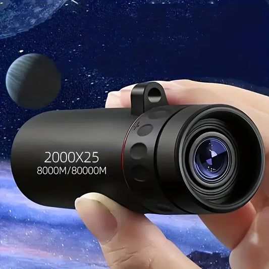 2000X25 HD Monocular Telescope Mini Portable Mobile Phone Telescope with Holder Outdoor Camping Hunting Birdwatching Telescopes
